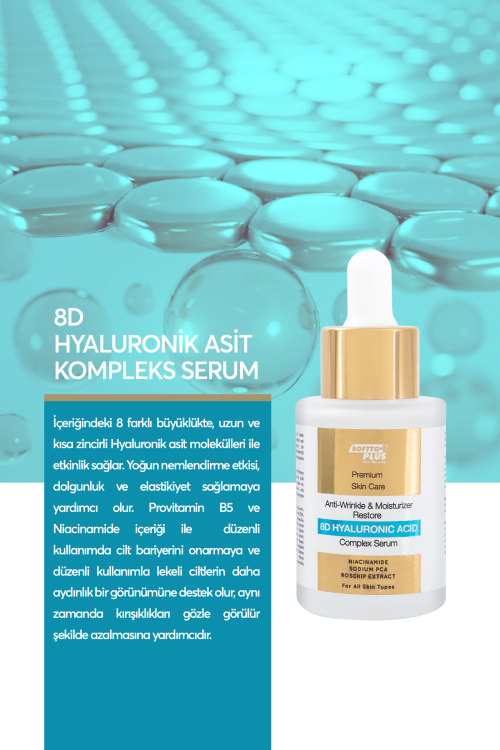 8d Hyalüronik Asit Komplex Serum 30ml - Görsel 3